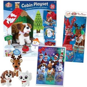The Elf on the Shelf Elf Pets: Christmas Cabin Playset & Triple Feature DVD